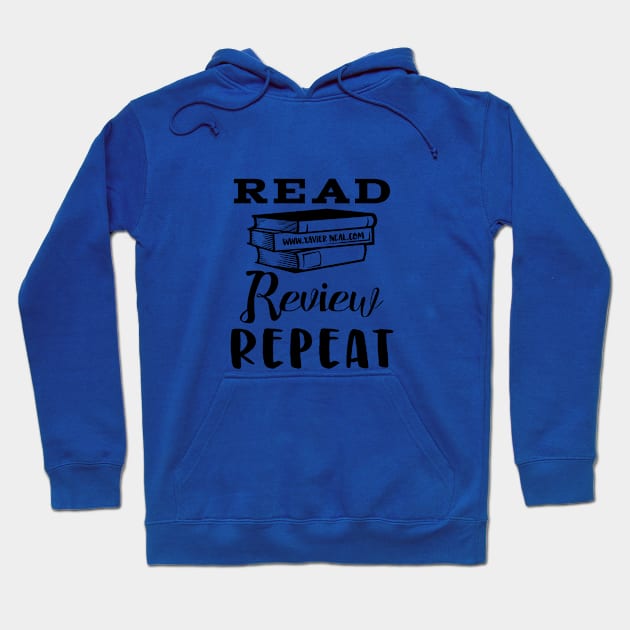 Read, Review, Repeat Hoodie by Author Xavier Neal